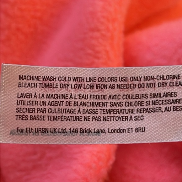 Free People Movement Great Heights Neon Fleece Pullover Orange Thumbholes Size S - Picture 5 of 12